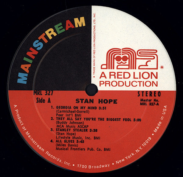 Stan Hope : Stan Hope (LP, Album)