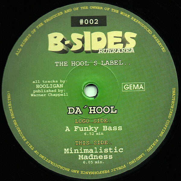 Da Hool : A Funky Bass / Minimalistic Madness (12")