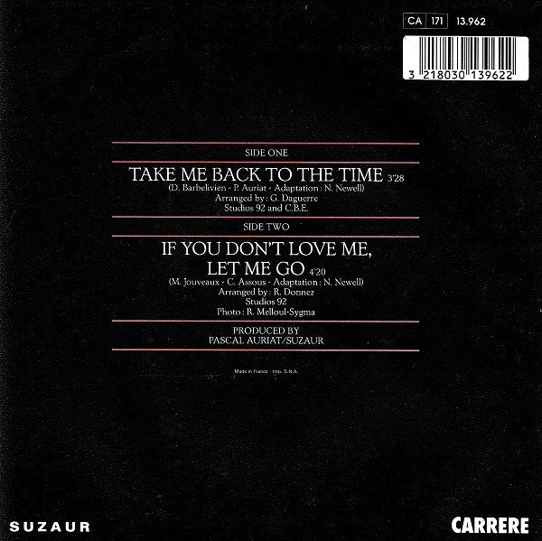 Linda De Suza : Take Me Back To The Time (7", Single)