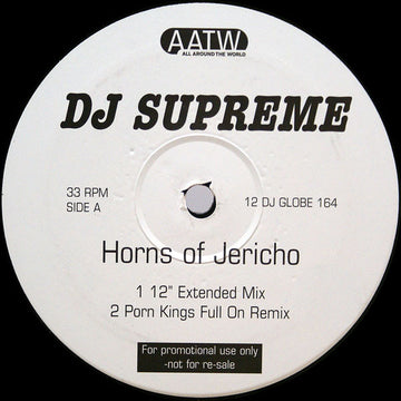 DJ Supreme : Horns Of Jericho (2x12", Promo)