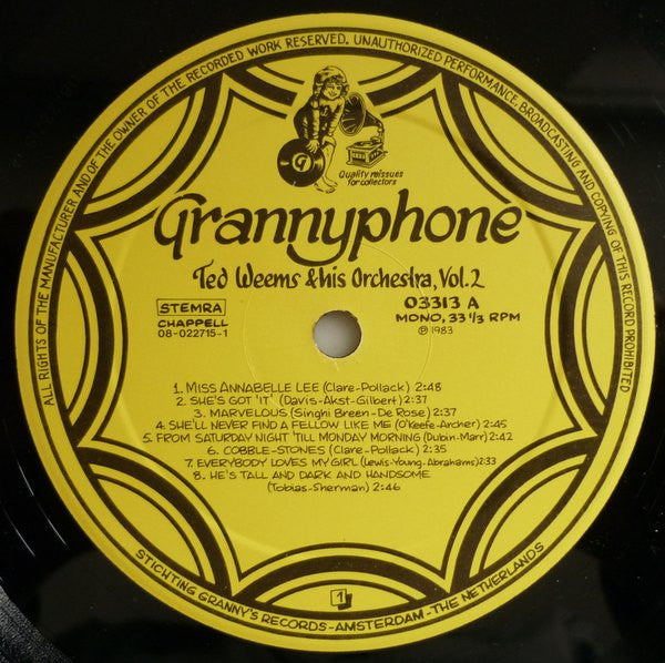 Ted Weems And His Orchestra : Volume 2 - Miss Annabelle Lee (LP, Comp)