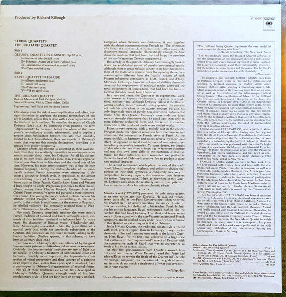 Debussy* / Ravel* - The Juilliard Quartet* : String Quartets (LP, Album)