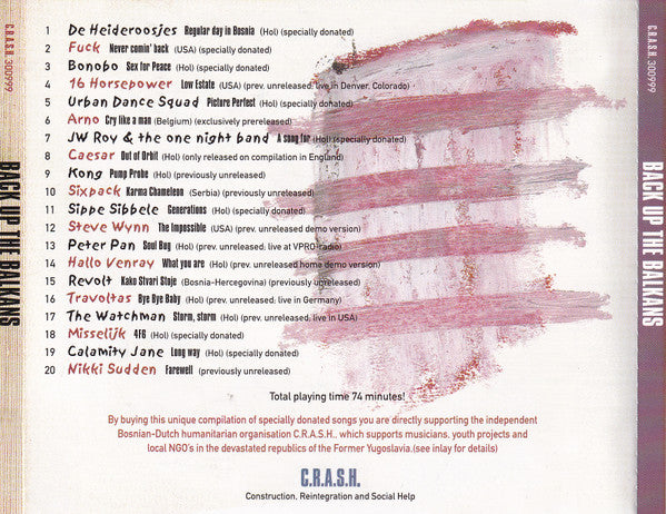Various : Back Up The Balkans (CD, Album, Comp)