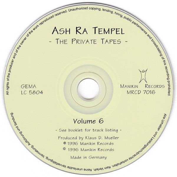 Ash Ra Tempel - Ashra - Manuel Göttsching : The Private Tapes Vol. 6 (CD, Ltd)