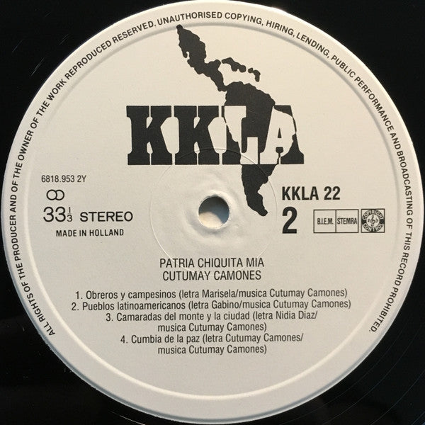 Cutumay Camones : Patria Chiquita Mía (LP, Album)