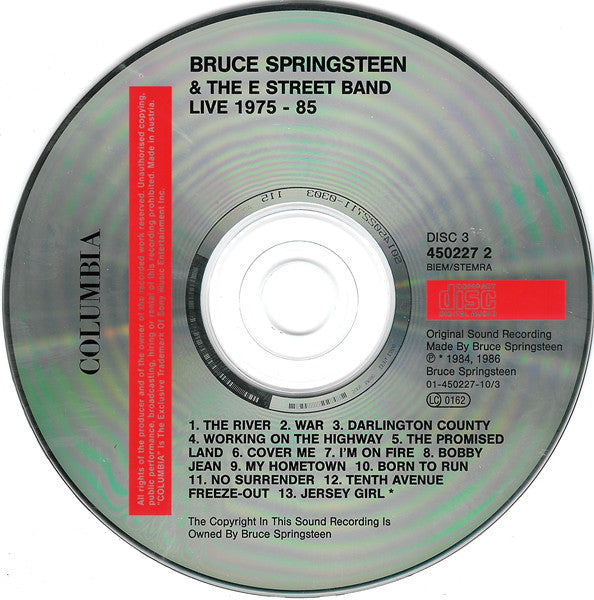 Bruce Springsteen & The E-Street Band : Live/1975-85 (3xCD, Album, RE)