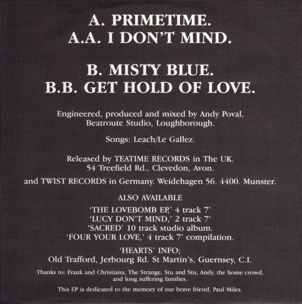 The Sacred Hearts : The Primetime EP (7", EP)