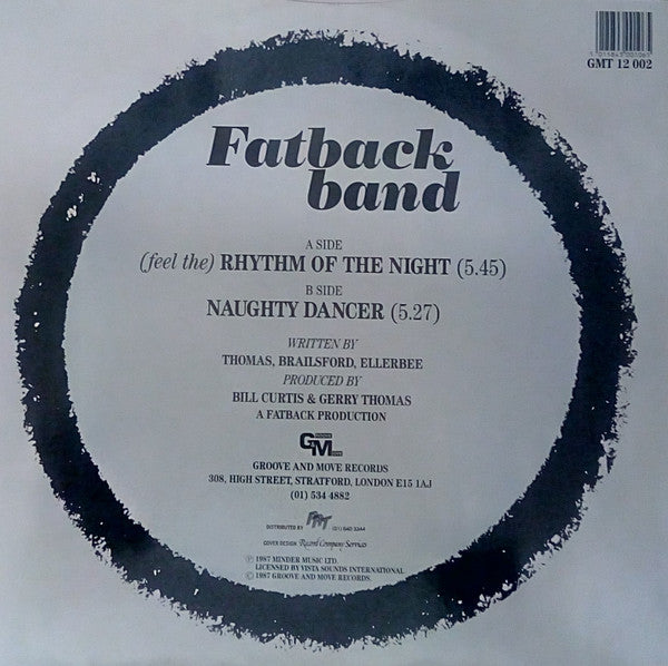 The Fatback Band : (Feel The) Rhythm Of The Night (12")