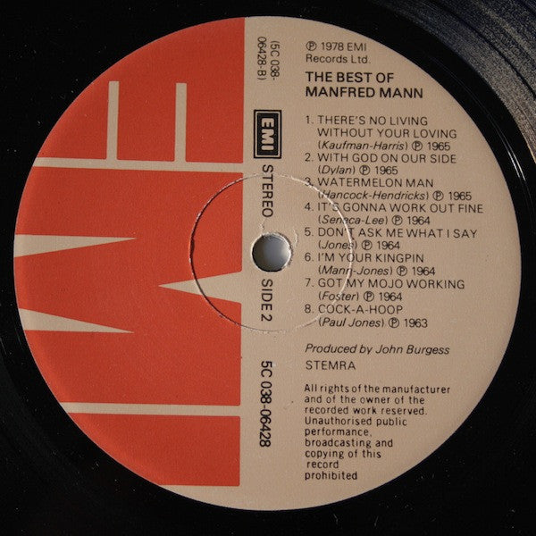 Manfred Mann : The Best Of Manfred Mann (LP, Comp)