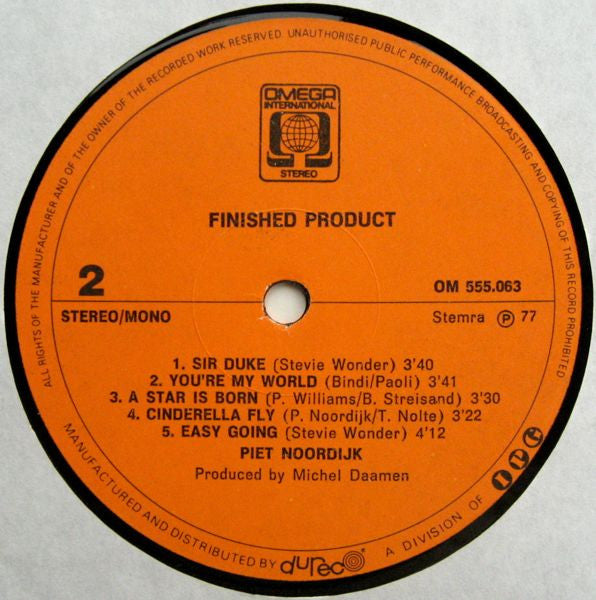 Piet Noordijk : Finished Product (LP, Album)