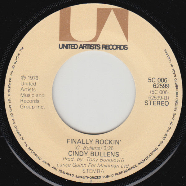 Cindy Bullens : Survivor (7", Single)