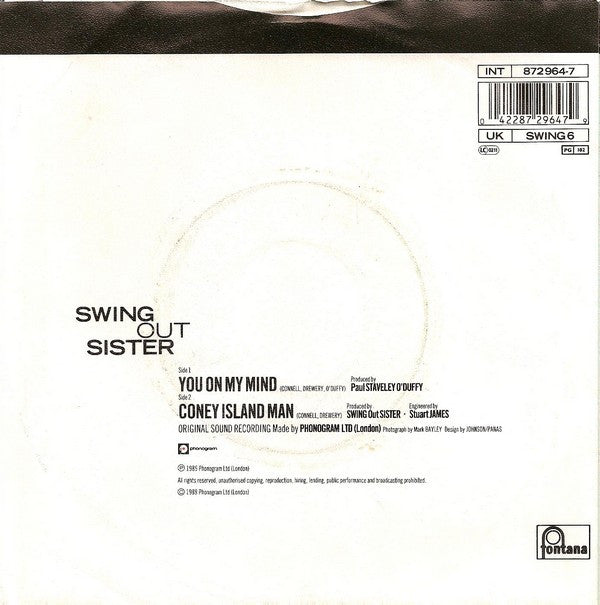 Swing Out Sister : You On My Mind (7", Single)