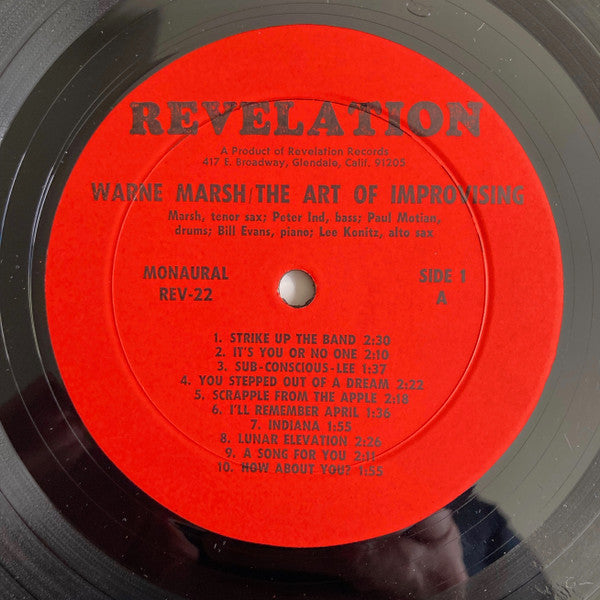 Warne Marsh : The Art Of Improvising (LP, Album)