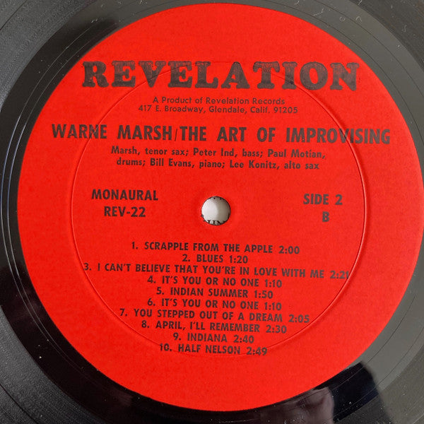 Warne Marsh : The Art Of Improvising (LP, Album)