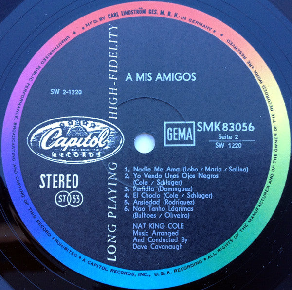 Nat King Cole : A Mis Amigos (LP, Album, RE)