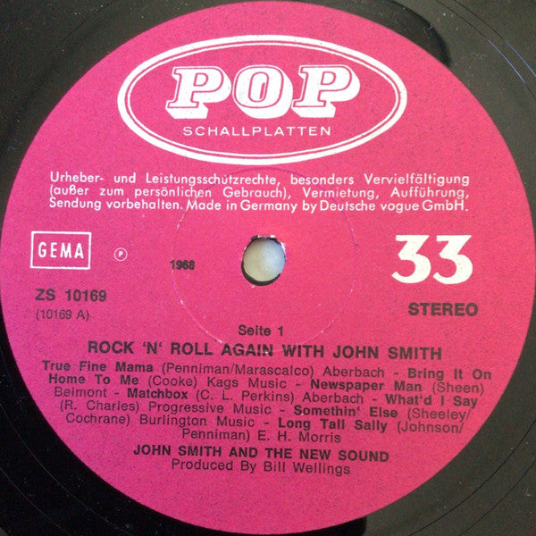 John Smith And The New Sound : Rock'n Roll Again With John Smith (LP)