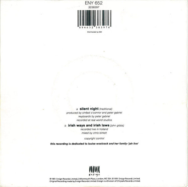 Sinéad O'Connor : Silent Night (7", Single)