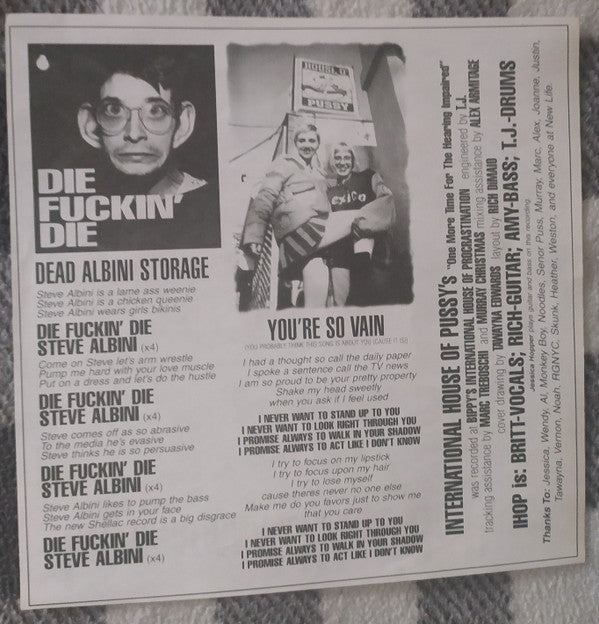 International House Of Pussy : One More Time For The Hearing Impaired (7")