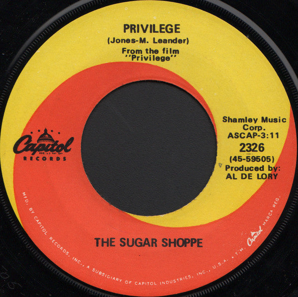 The Sugar Shoppe : Privilege / Poor Papa (7")