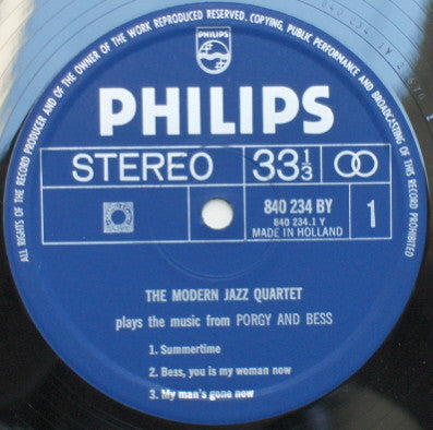 The Modern Jazz Quartet : Plays The Music From Porgy And Bess (LP)