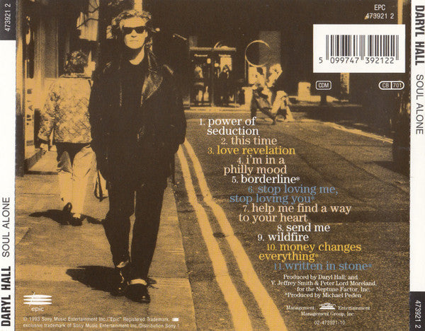 Daryl Hall : Soul Alone (CD, Album, RP)