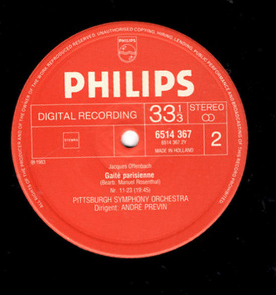 Jacques Offenbach, André Previn, Pittsburgh Symphony Orchestra : Gaîté Parisienne (LP, Album)