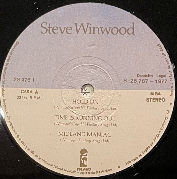 Steve Winwood : Steve Winwood (LP, Album)