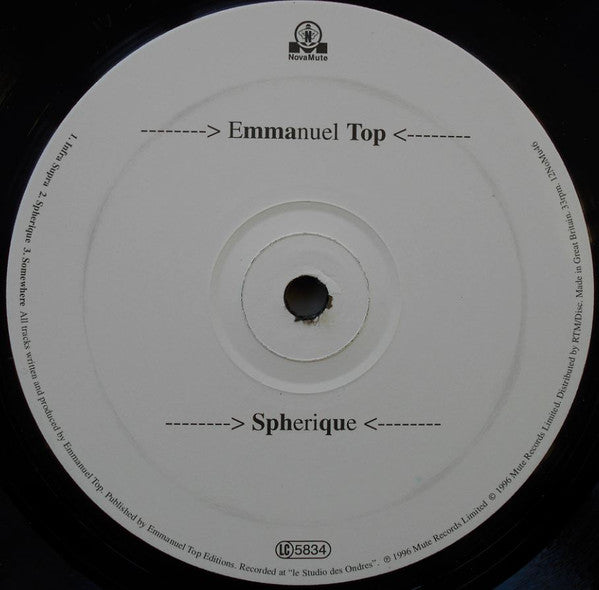 Emmanuel Top : Spherique [Sferik] (12", S/Sided, Etch)