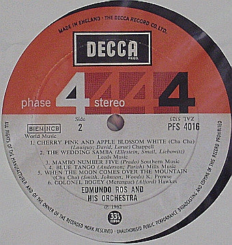 Edmundo Ros & His Orchestra : Dance Again (LP)