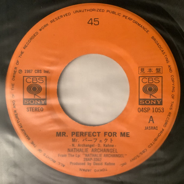Nathalie Archangel = Nathalie Archangel : Mr. Perfect For Me = Mr. パーフェクト (7", S/Sided, Promo)