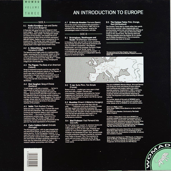 Various : Womad Talking Book Volume Three: An Introduction To Europe (LP, Comp, RE)