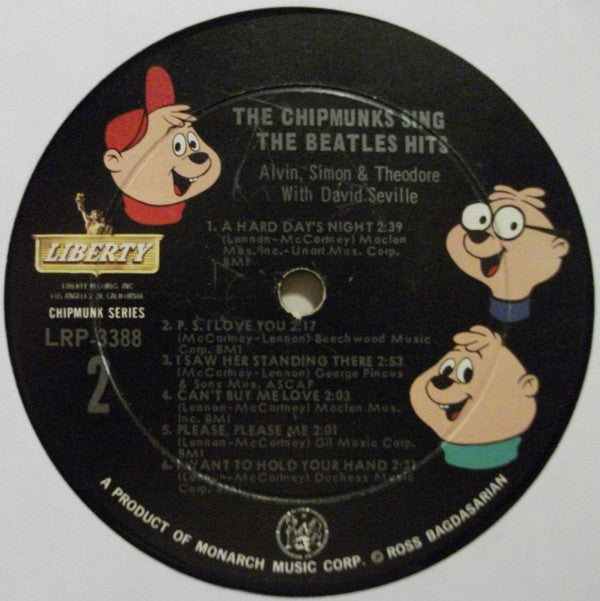 The Chipmunks : The Chipmunks Sing The Beatles Hits (LP, Album, Mono)