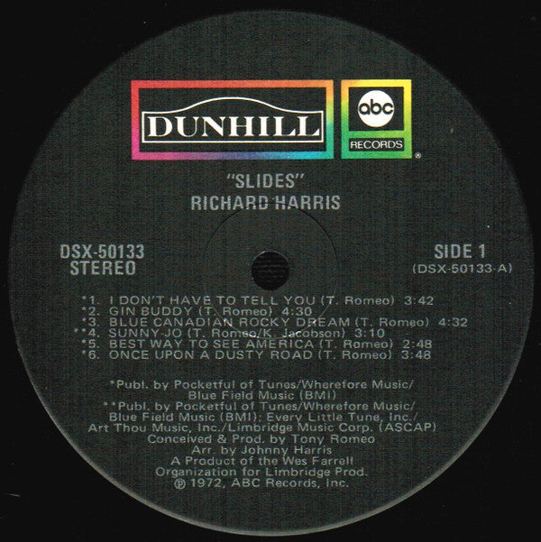 Richard Harris : Slides (LP, Album, Roc)