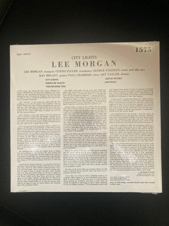 Lee Morgan : City Lights (LP, Album, Mono, Ltd, RE, RM, Unofficial, 180)