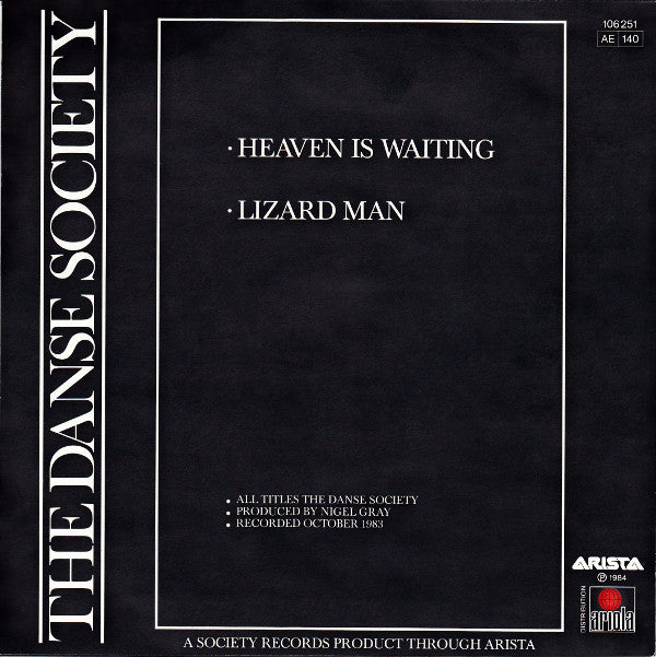 The Danse Society : 2000 Light Years From Home / Heaven Is Waiting (7", Single, M/Print)