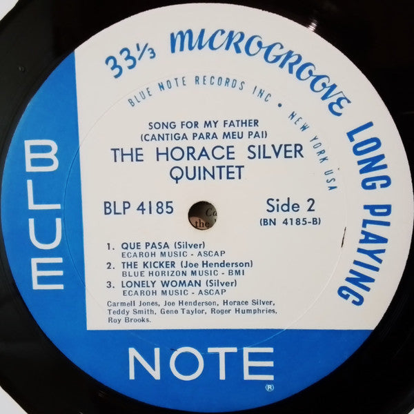 The Horace Silver Quintet : Song For My Father (Cantiga Para Meu Pai) (LP, Album, Mono, No )