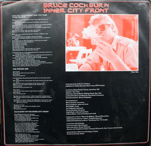 Bruce Cockburn : Inner City Front (LP, Album, Ind)