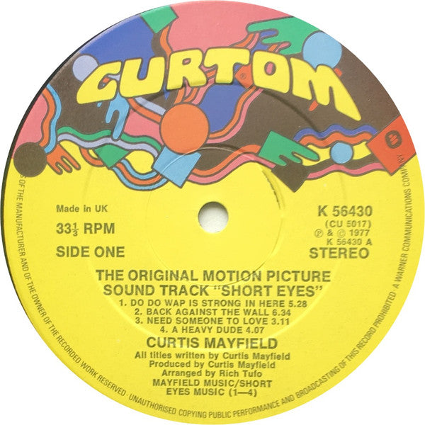 Curtis Mayfield : Short Eyes - The Original Picture Soundtrack (LP, Album)