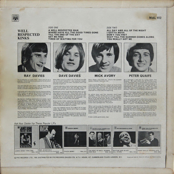The Kinks : Well Respected Kinks (LP, Comp)