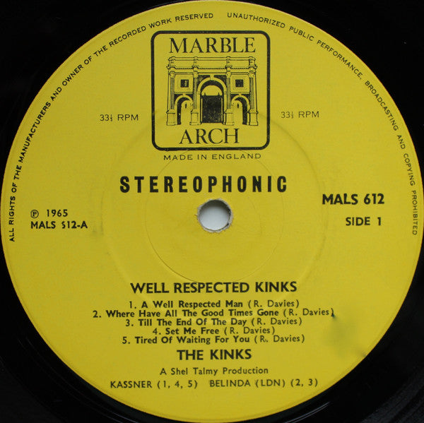 The Kinks : Well Respected Kinks (LP, Comp)