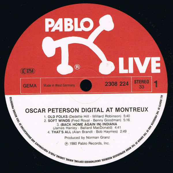 Oscar Peterson : Digital At Montreux (LP, Album)