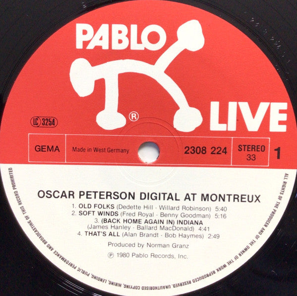 Oscar Peterson : Digital At Montreux (LP, Album)
