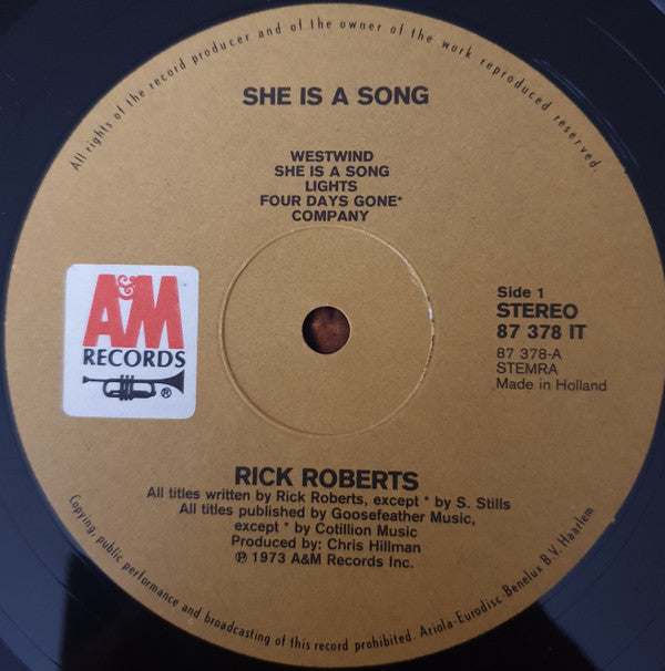 Rick Roberts : She Is A Song (LP, Album)