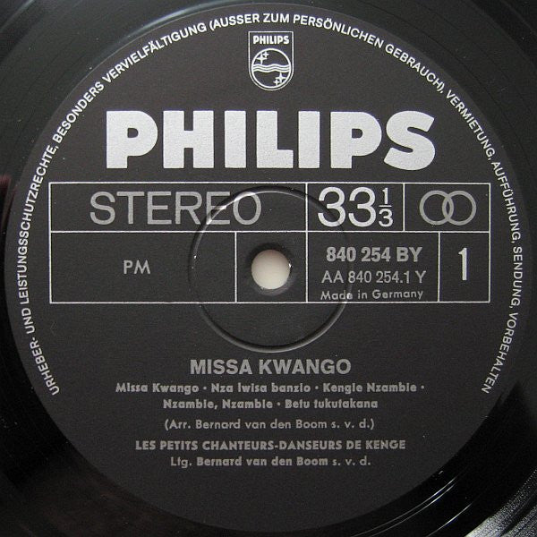 Les Petits Chanteurs-Danseurs De Kenge, Bernard van den Boom : Missa Kwango (LP)