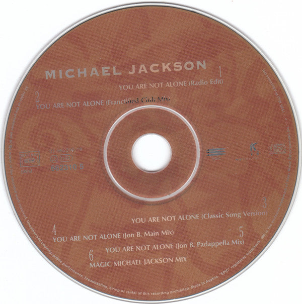 Michael Jackson : You Are Not Alone (CD, Maxi)