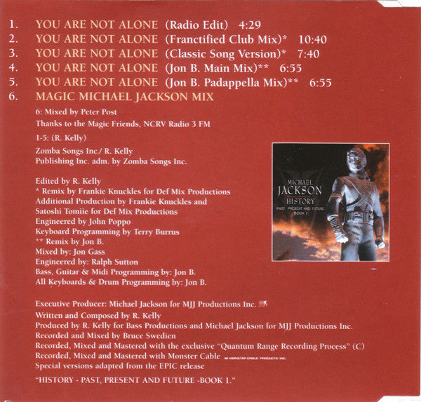 Michael Jackson : You Are Not Alone (CD, Maxi)