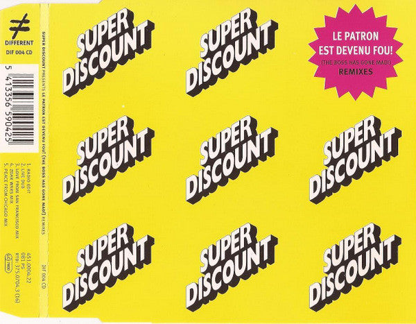Super Discount, Minos Pour Main Basse (Sur La Ville) : Le Patron Est Devenu Fou! = The Boss Has Gone Mad! (Remixes) (CD, Single)