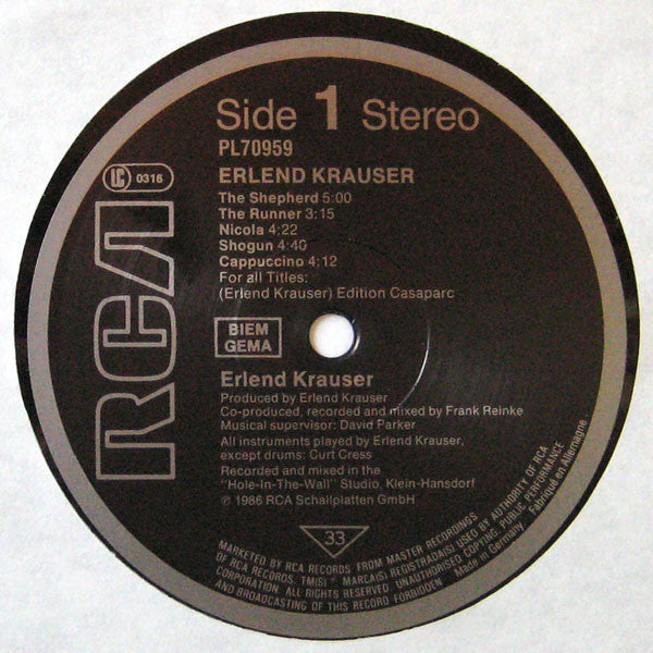 Erlend Krauser : Erlend Krauser (LP, Album)