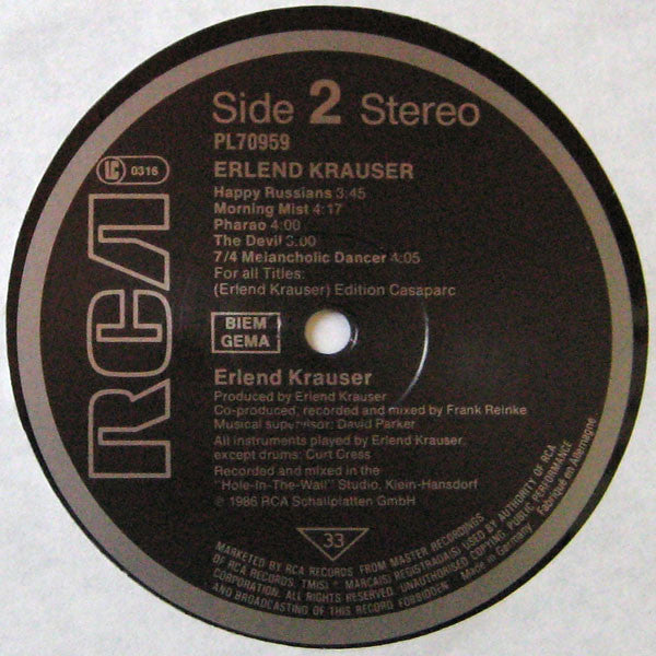 Erlend Krauser : Erlend Krauser (LP, Album)