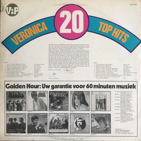 Various : Veronica 20 Top Hits (LP, Comp)